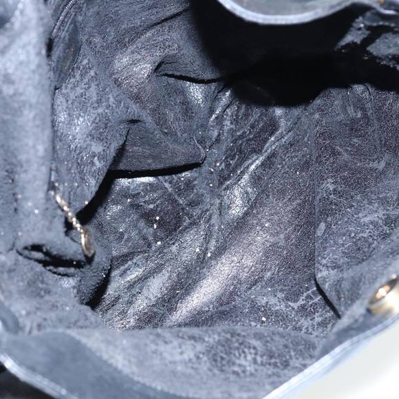 GUCCI Bamboo Hand Bag Leather Black Auth 80628 - Picture 15 of 16